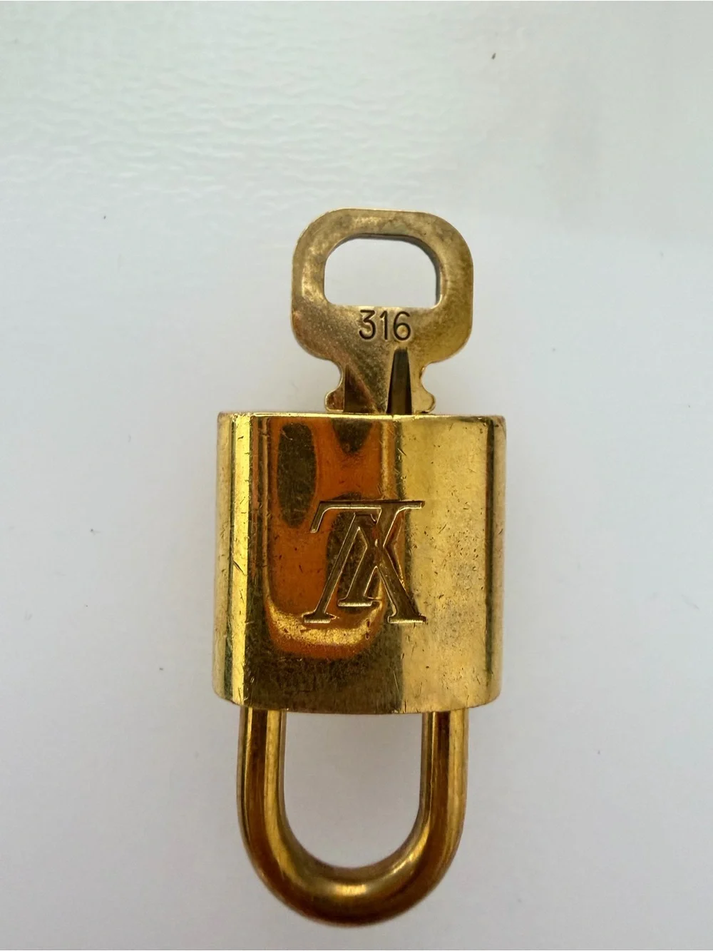 Vintage Louis Vuitton Gold Lock & Key - 316